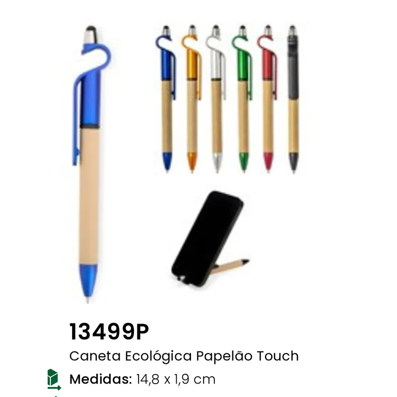 Caneta Ecológica Papelão Touch