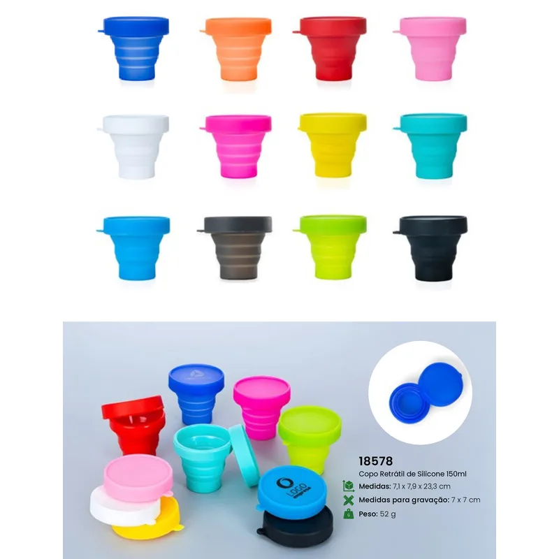 Copo Retrátil de Silicone 150ml